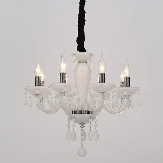 Полилей Blaze осветително тяло с осем светлини-бял