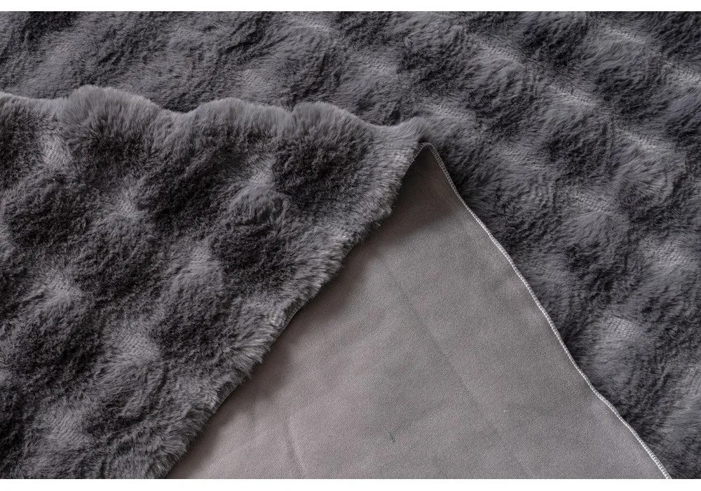 Антрацит кръгъл килим подходящ за пране ø 145 cm Bubbly – Oyo Concept