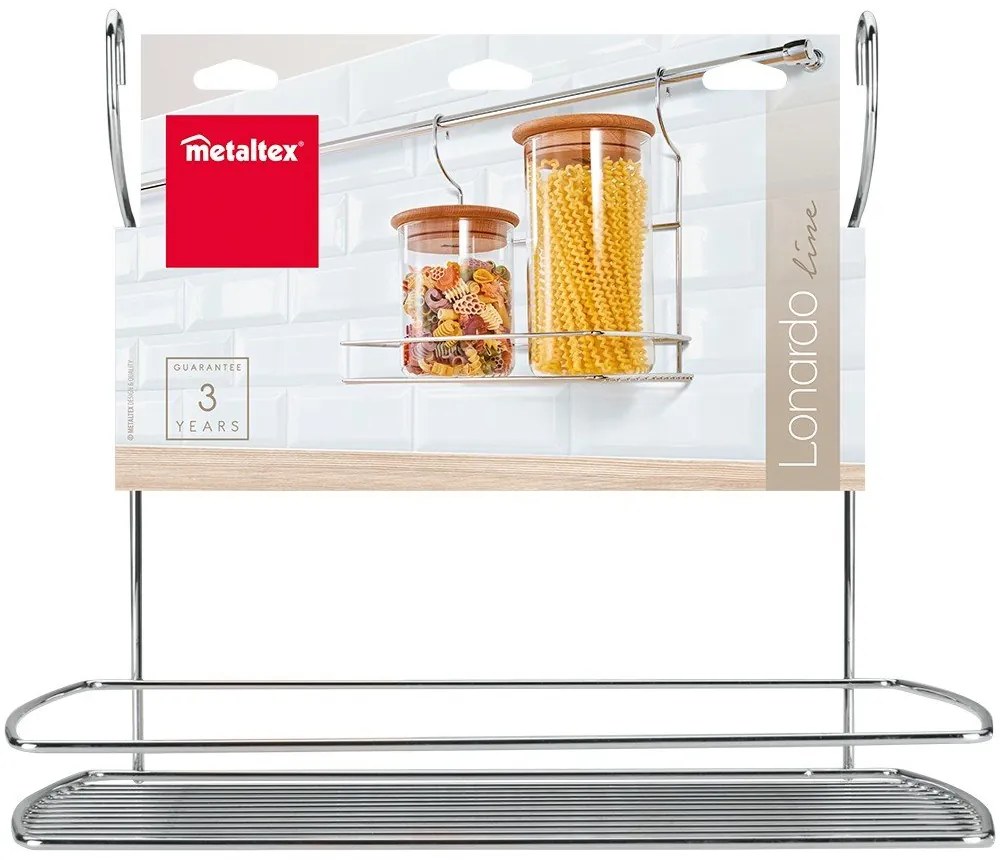 Висящ допълнителен рафт от хромирана стомана Lonardo – Metaltex