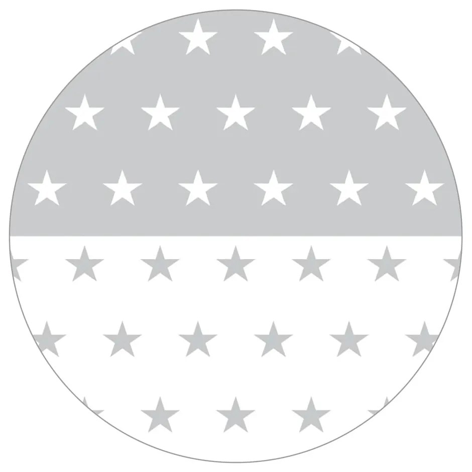 Бяло детско креватче на колела с балдахин 60x120 cm Little stars - Roba