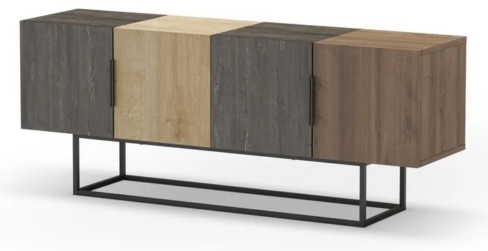 Масичка за телевизор в дъбов декор в естествено кафяво 140x55 cm Titan - Marckeric