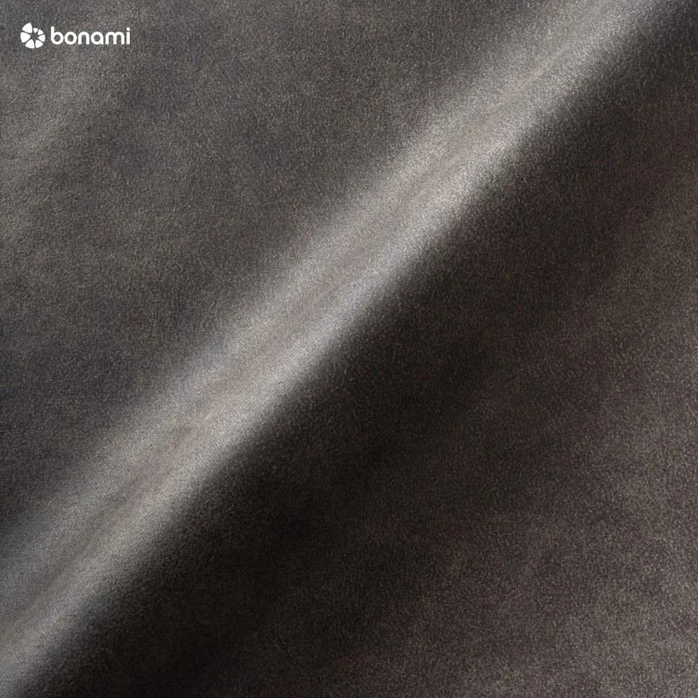 Антрацитен ъглов диван от изкуствена кожа (десен ъгъл) Hamburg – Scandic