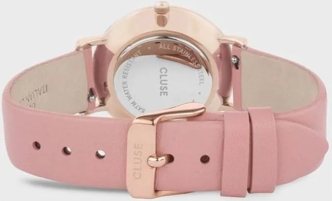 Дамски часовник с розова кожена каишка Le Couronnement - Cluse