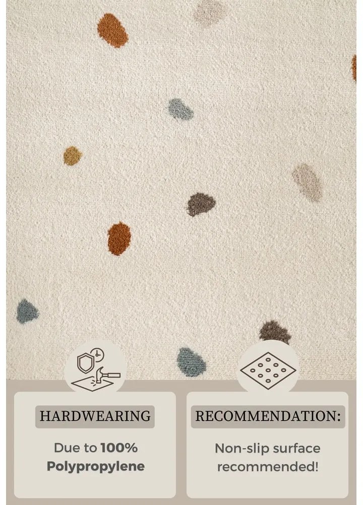 Кремав детски килим 200x290 cm Funny Dots – Hanse Home