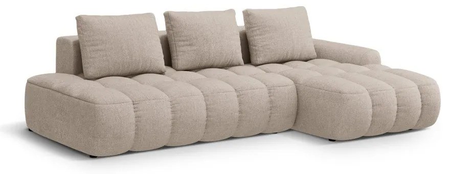 Светлокафяв сгъваем/с място за съхранение ъглов диван (десен ъгъл) Linz – Cosmopolitan Design