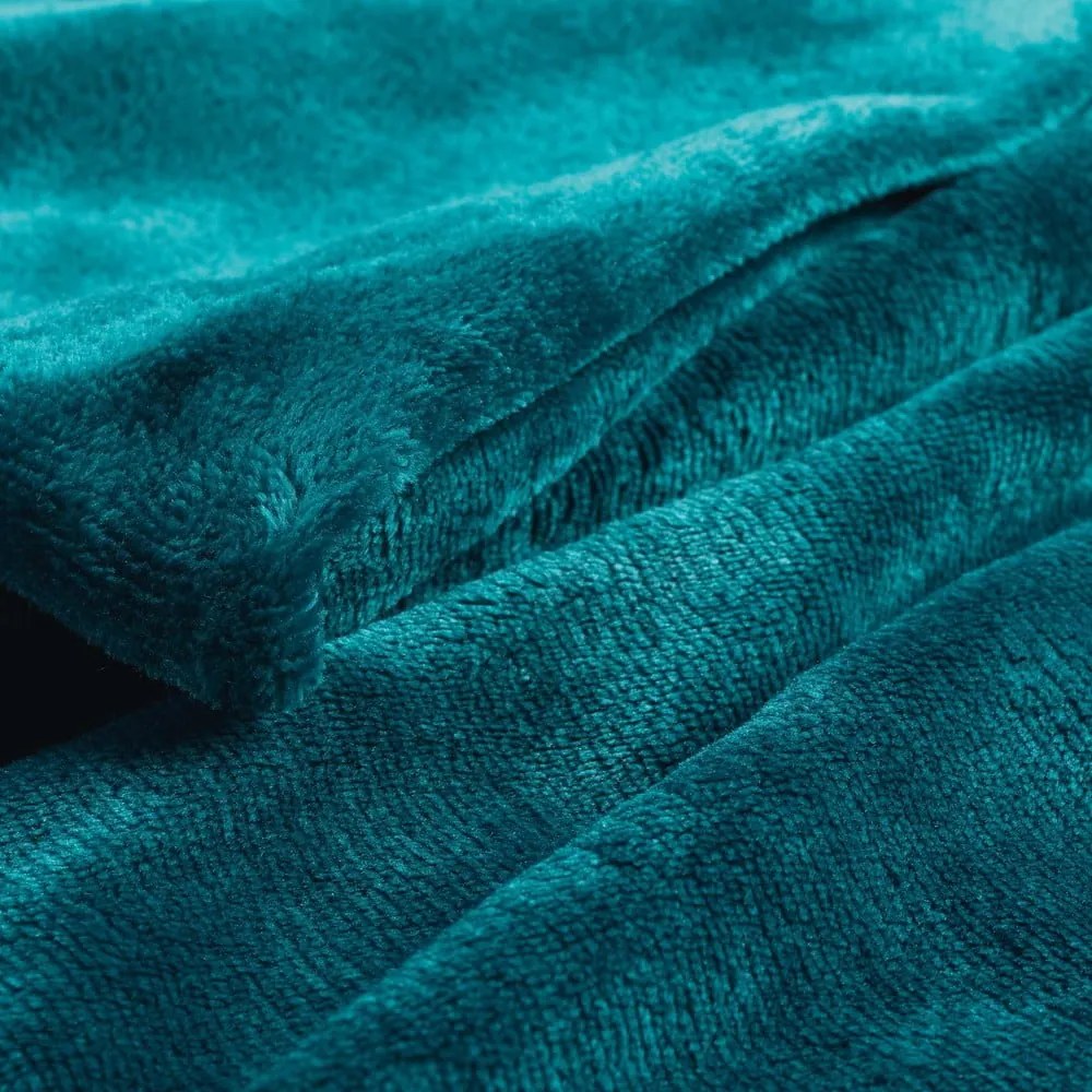 Синьо одеяло от микрофланела 125x150 cm Flanou – douceur d'intérieur