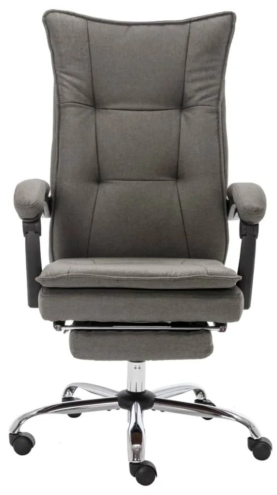 20369 vidaXL Офис стол, сив, текстил