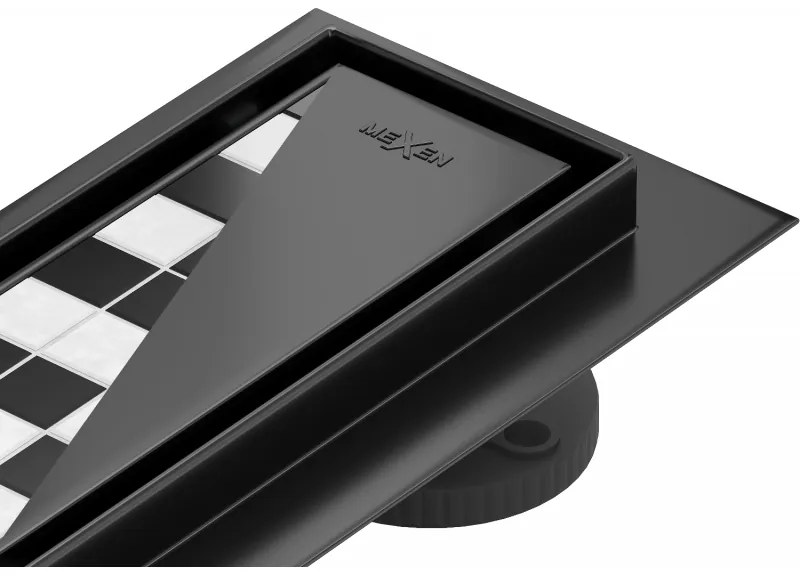 Mexen Flat M13 линеен сифон 2в1 60 cm, черен - 1710060-15