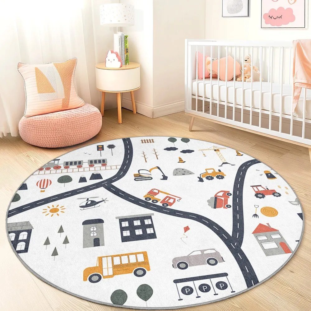 Детско килимче за игра подходящо за пране ø120 cm World Around Me – Mila Home