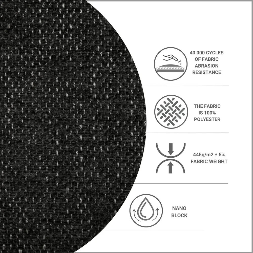 Черно боксспринг легло с място за съхранение 180x200 cm Melba – Maison de Rêve