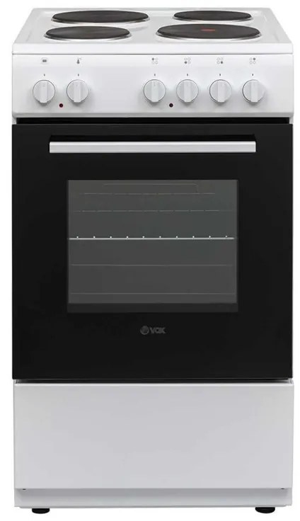 Готварска печка VOX EHB 5010 WG, 8500W, 55 л, Клас А, 4 електрически котлона, 3 функции, До 250C, Бял