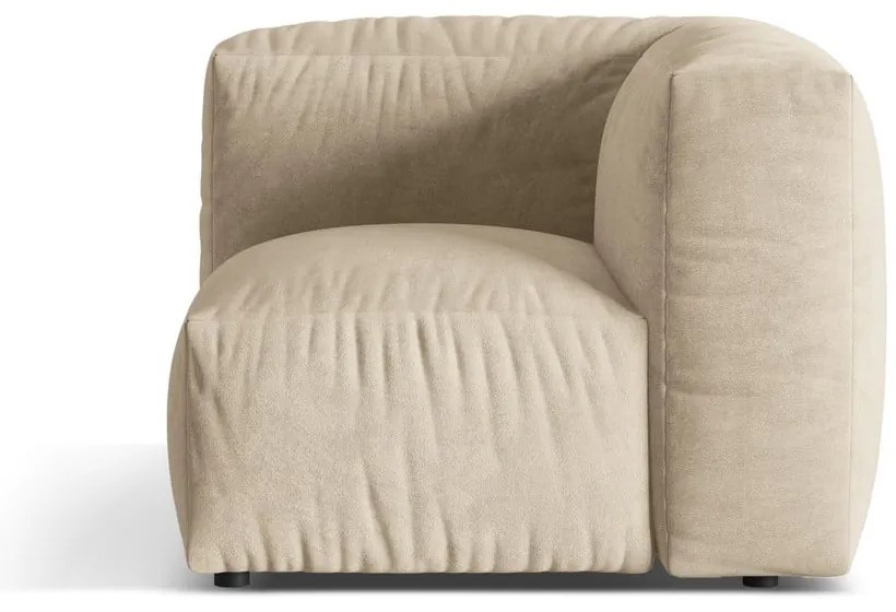 Бежов кадифен модул за диван (променлив) Martina – Micadoni