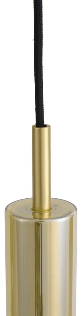 Модерен прожектор златен с кехлибарено стъкло за релсова система 1-фазна - Slimline Loyce