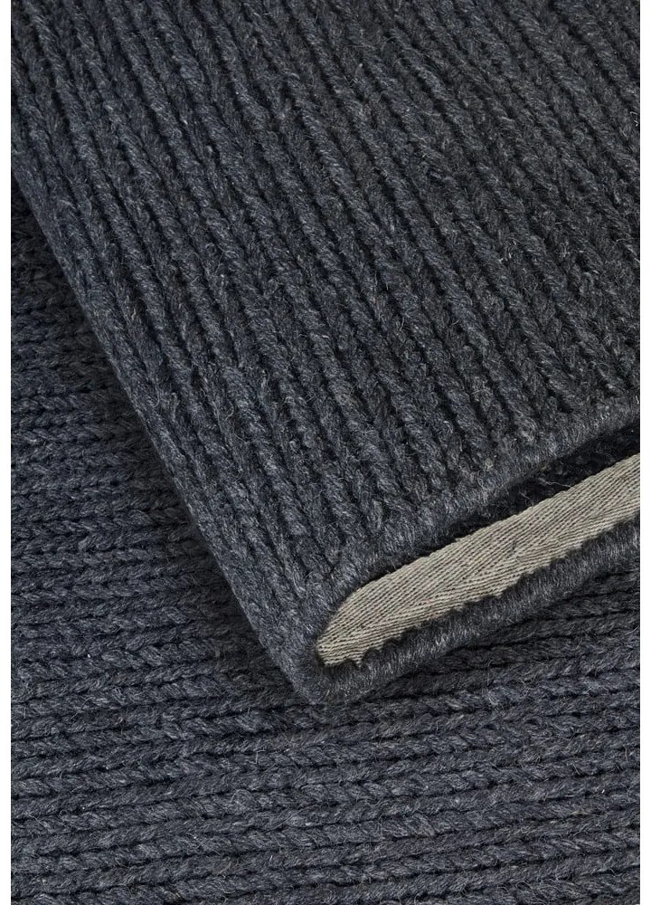 Тъмносив ръчно изработен вълнен кръгъл килим ø 200 cm Francois – Villeroy&Boch