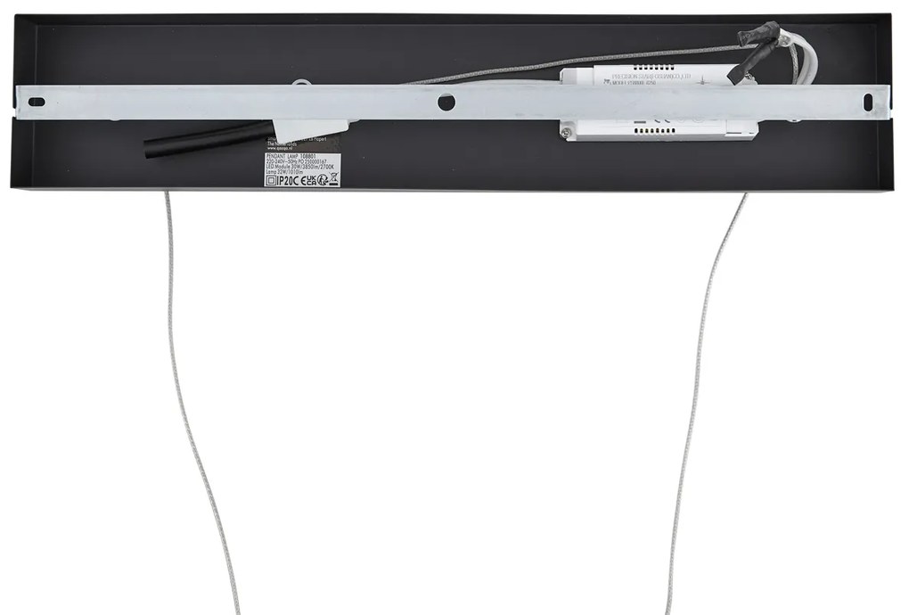 Дизайнерска висяща лампа H черна със злато, включително LED 3-степенно димируема - Joy