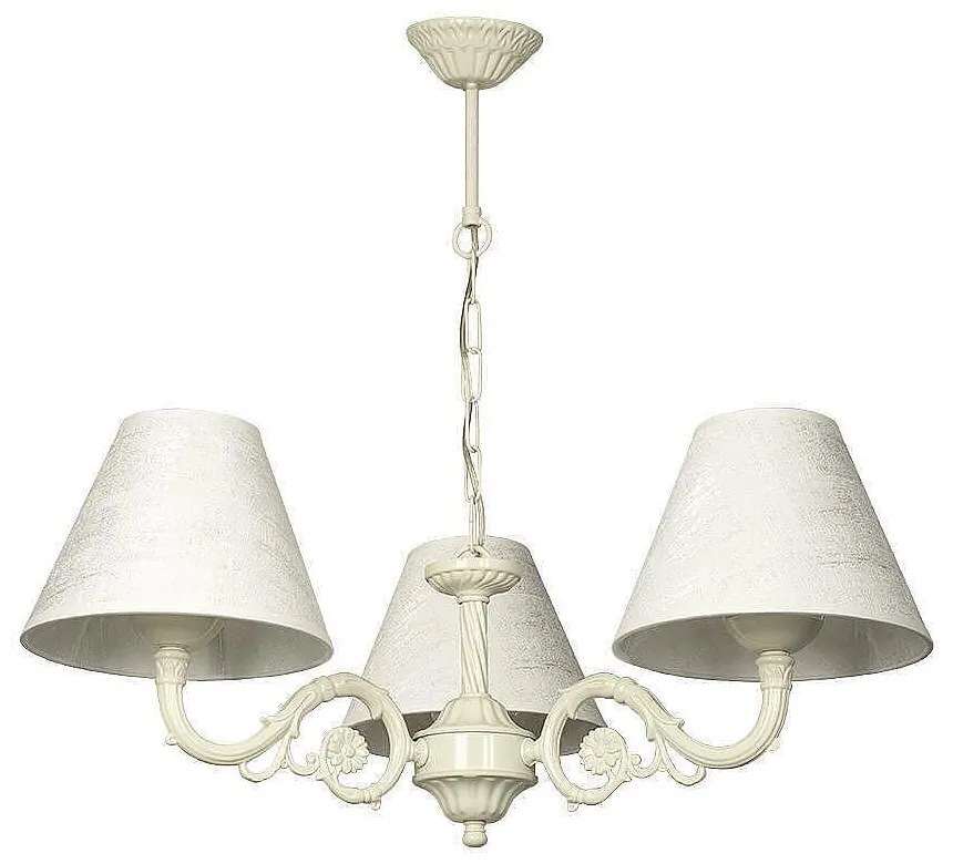 Полилей МОНРО, крем, абажури Сарай Крем, 3xE27