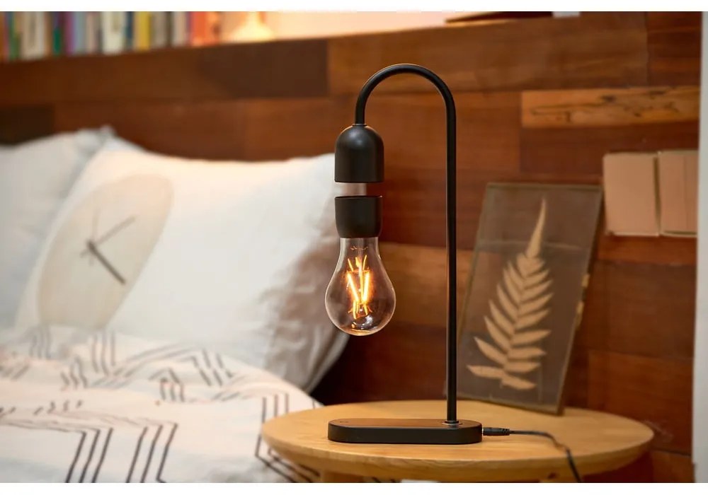 Черна настолна лампа (височина 36,5 cm) Evaro - Gingko