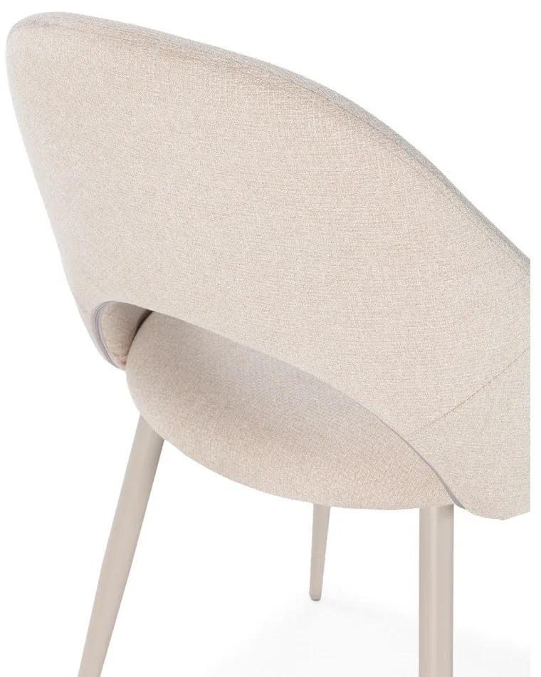 Бежови тапицирани трапезни столове в комплект 2 бр. Lia – Marckeric