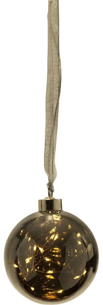 Тъмносива коледна светлинна украса ø 10 cm Glow – Star Trading