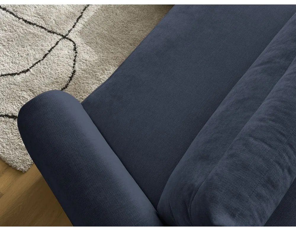 Тъмносин ъглов диван Aden – Bobochic Paris