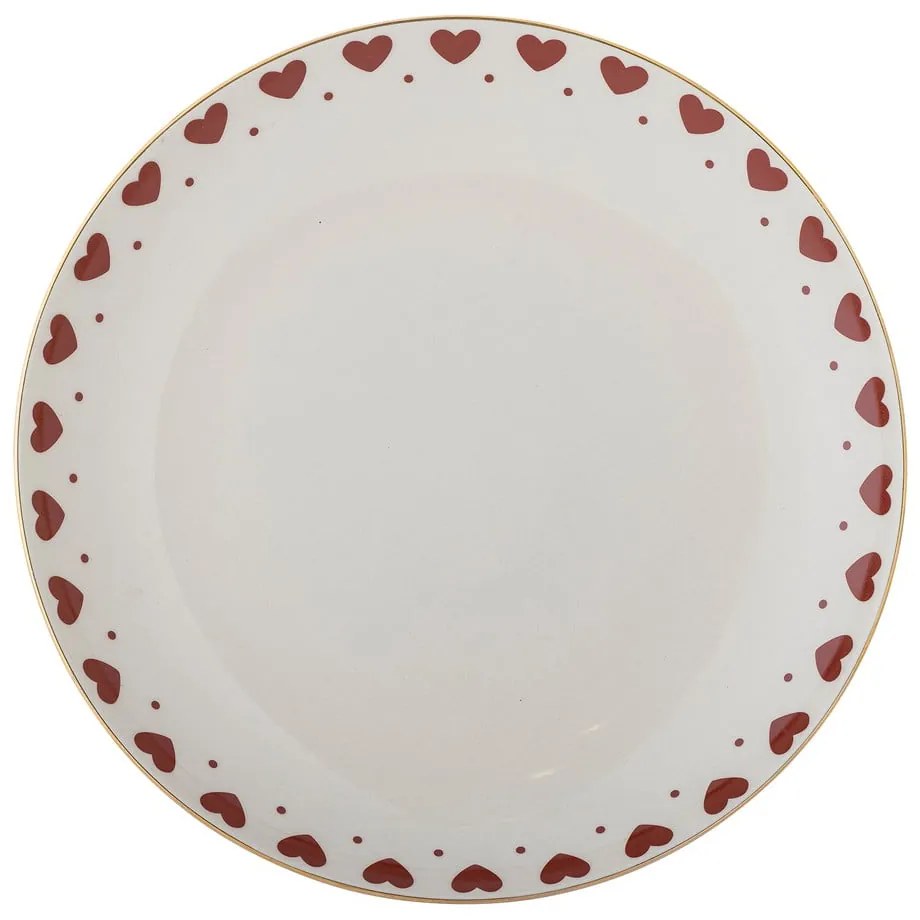 Бяла глинена чиния с коледен мотив ø 26,5 cm Jolly – Bloomingville