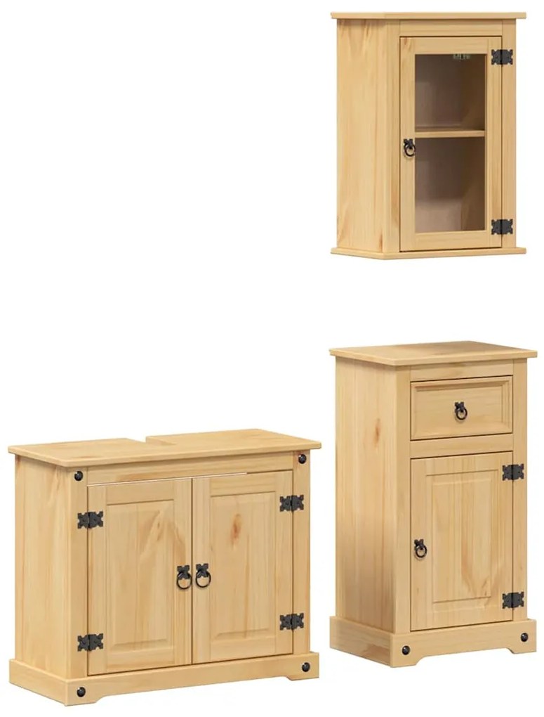 3334633 vidaXL Комплект мебели за баня от 3 части Corona