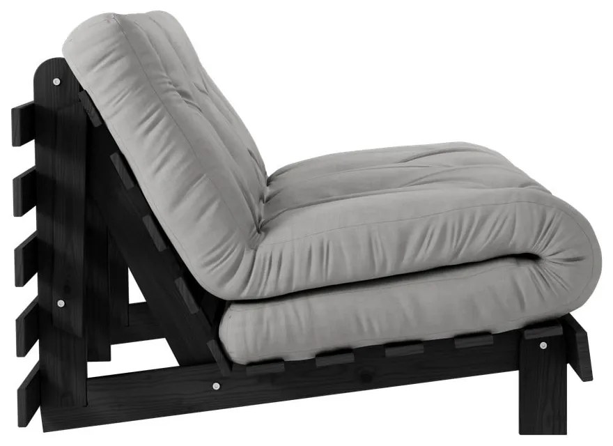 Сив разтегателен диван 140 cm Roots Black Night – Karup Design