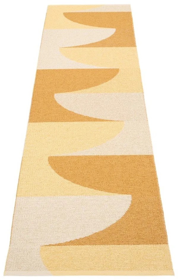 Пътека за открито и закрито в цвят жълта охра 70x270 cm Hill Ochre Pale Yellow – Pappelina