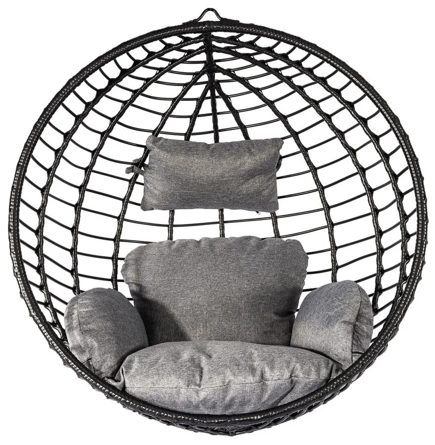 Черно висящо кресло от изкуствен ратан Mila - Bonami Selection