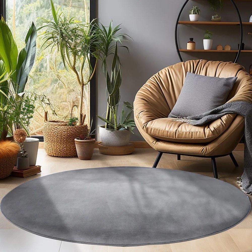 Сив кръгъл килим подходящ за пране ø 160 cm Sky – Ayyildiz Carpets