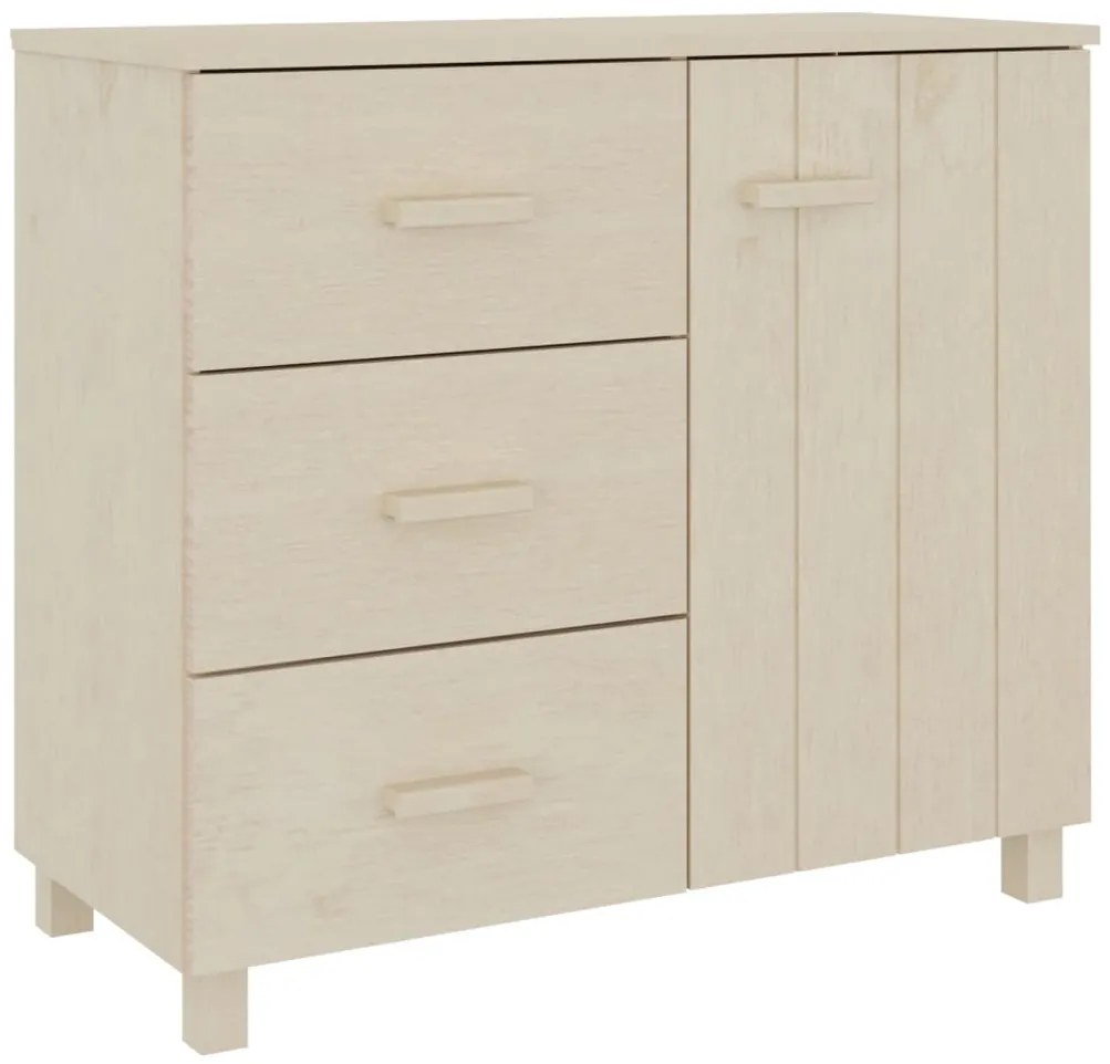 340428 vidaXL Сайдборд HAMAR, меденокафяво, 90x40x80 см, борово дърво масив