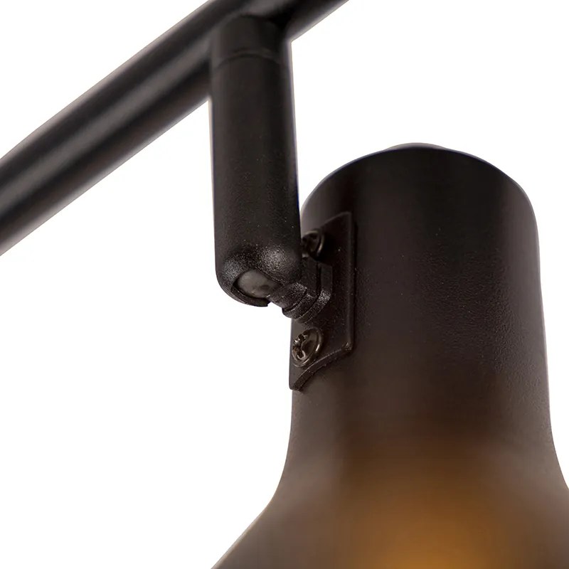 Модерен прожектор черен със злато 4-светлина - Magno