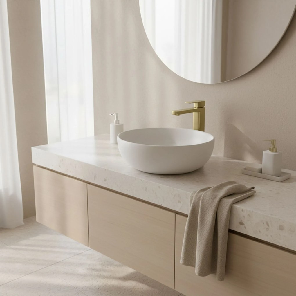 Смесител за баня Rea Arlo Brush Gold