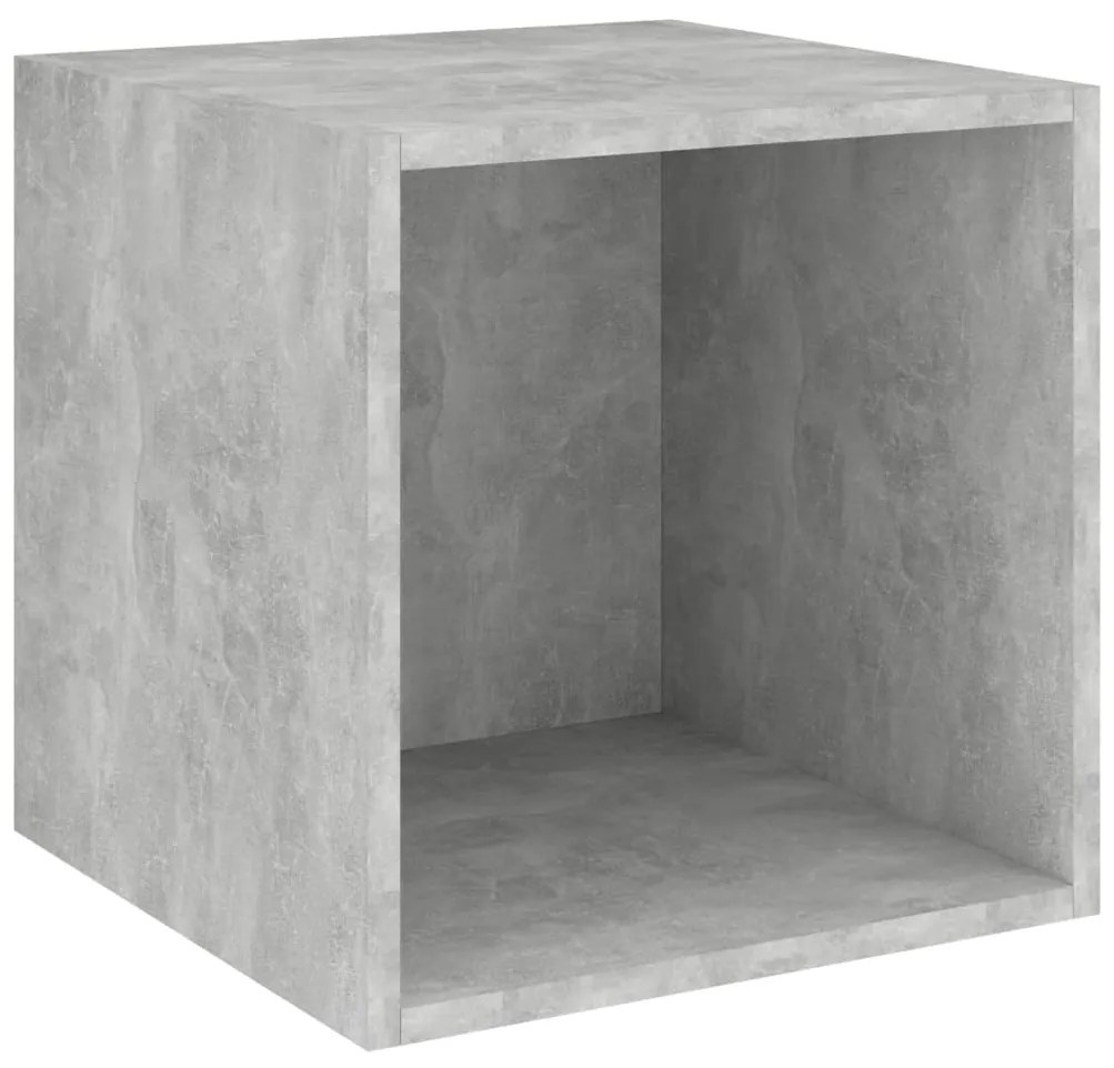 805456 vidaXL Стенен шкаф, бетонно сив, 37x37x37 см, ПДЧ