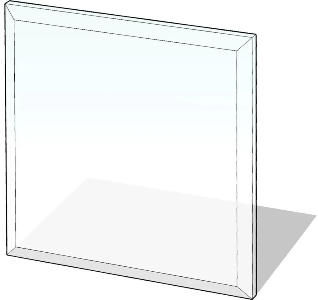 Стъкло под камина 800x800x8 мм квадратен