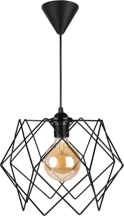 Pyant метална таванна лампа в черен цвят 23x17x70см.