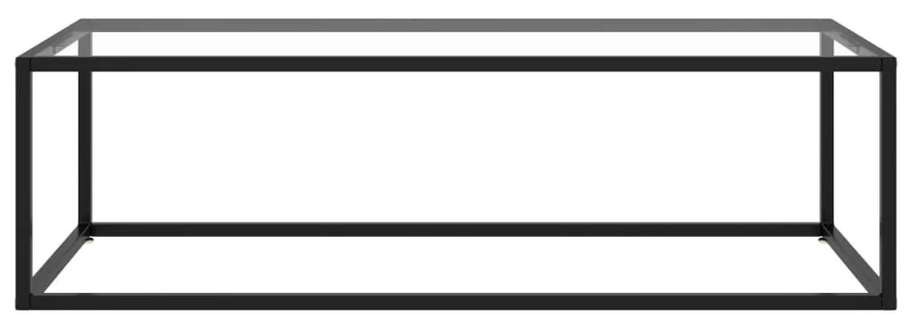 322883 vidaXL Кафе маса, черна, със закалено стъкло, 120x60x35 см