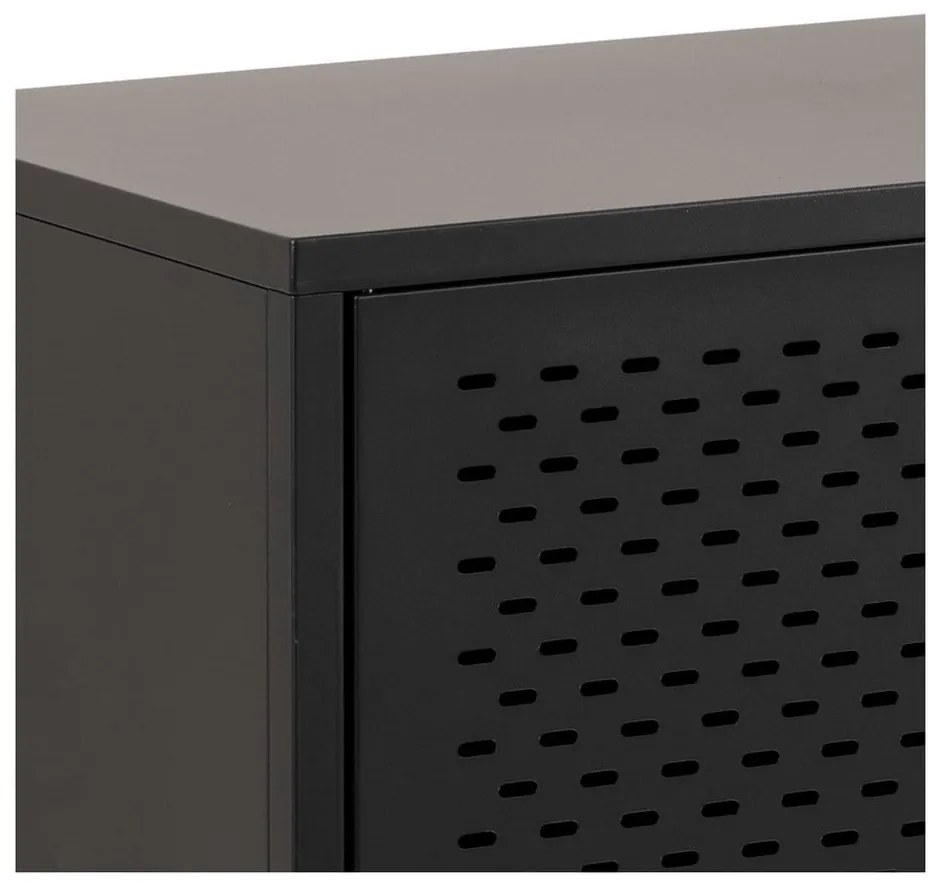 Черен метален нисък скрин 125x75 cm Newcastle – Actona