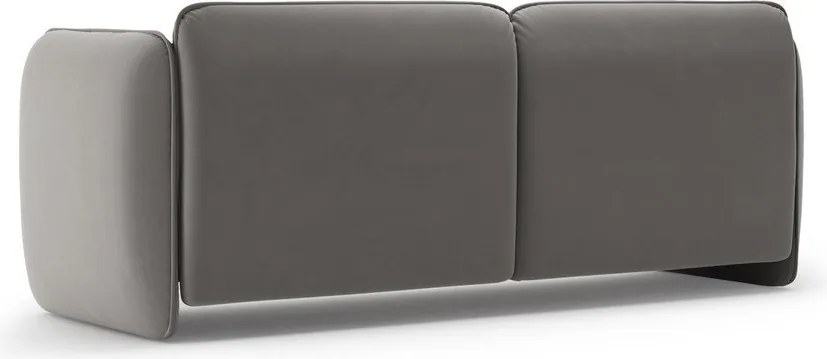 Тъмносив кадифен диван 204 cm Georgia – Micadoni