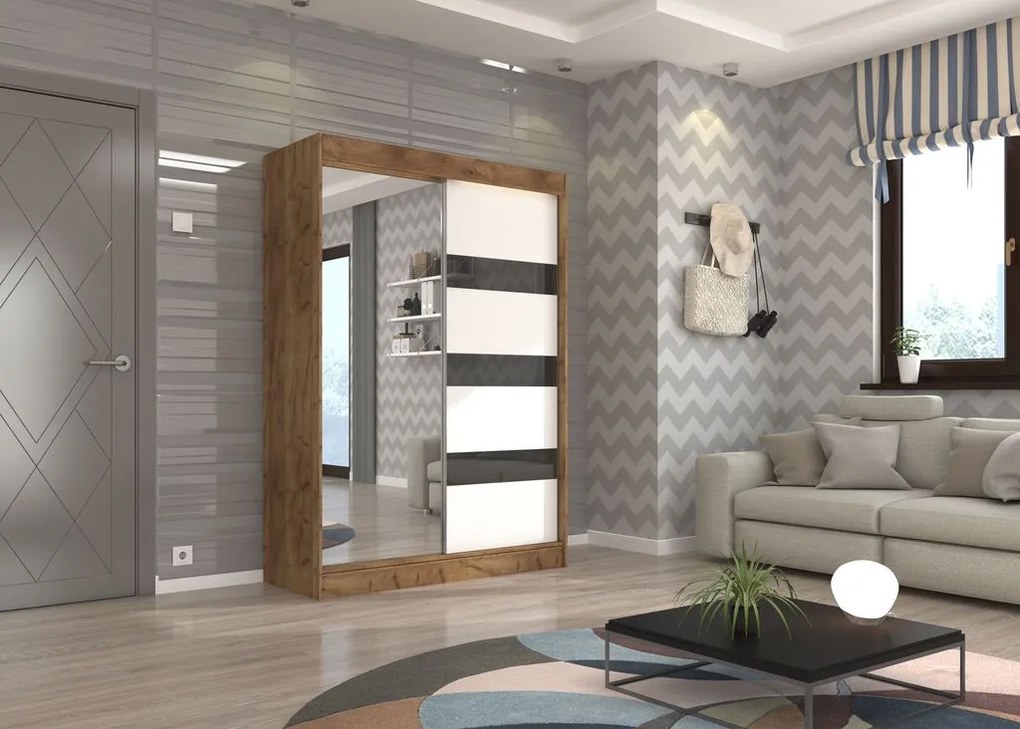 Гардероб Bissom 150 плъзгащ се-Fusiko-Leuko-Mauro