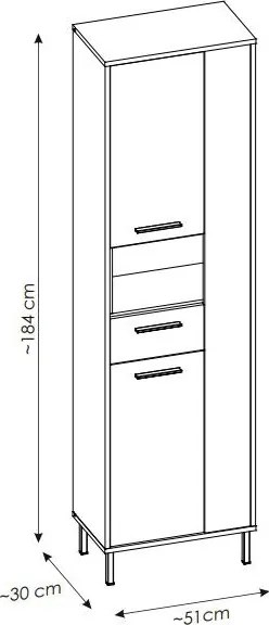 Колона за баня Melopi-Дължина: 51 см