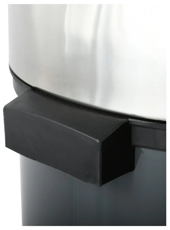 Тъмносиво стоманено кошче за боклук с отваряне с докосване 30 l – MSV