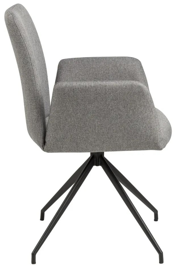 Сив тапициран трапезен стол с подлакътници Naya – Actona