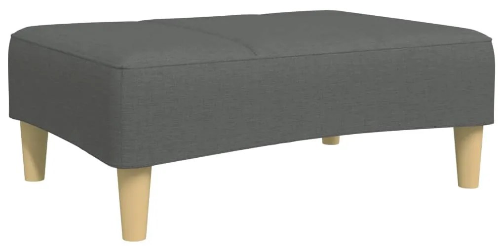 4007372 vidaXL Табуретка, тъмносива, 77x55x31 см, плат