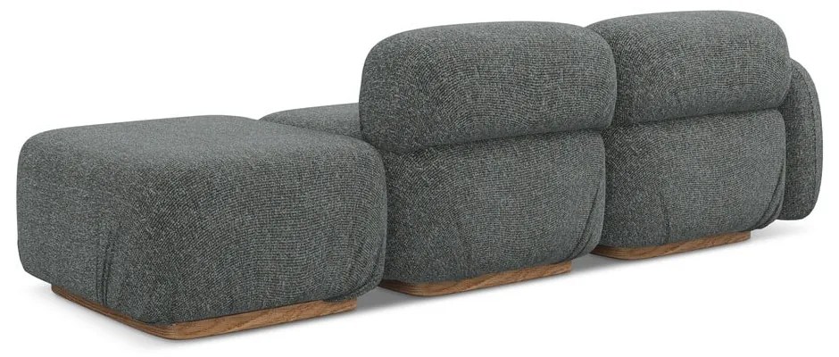 Сив модулна лежанка (ляв ъгъл) Ailani – Makamii