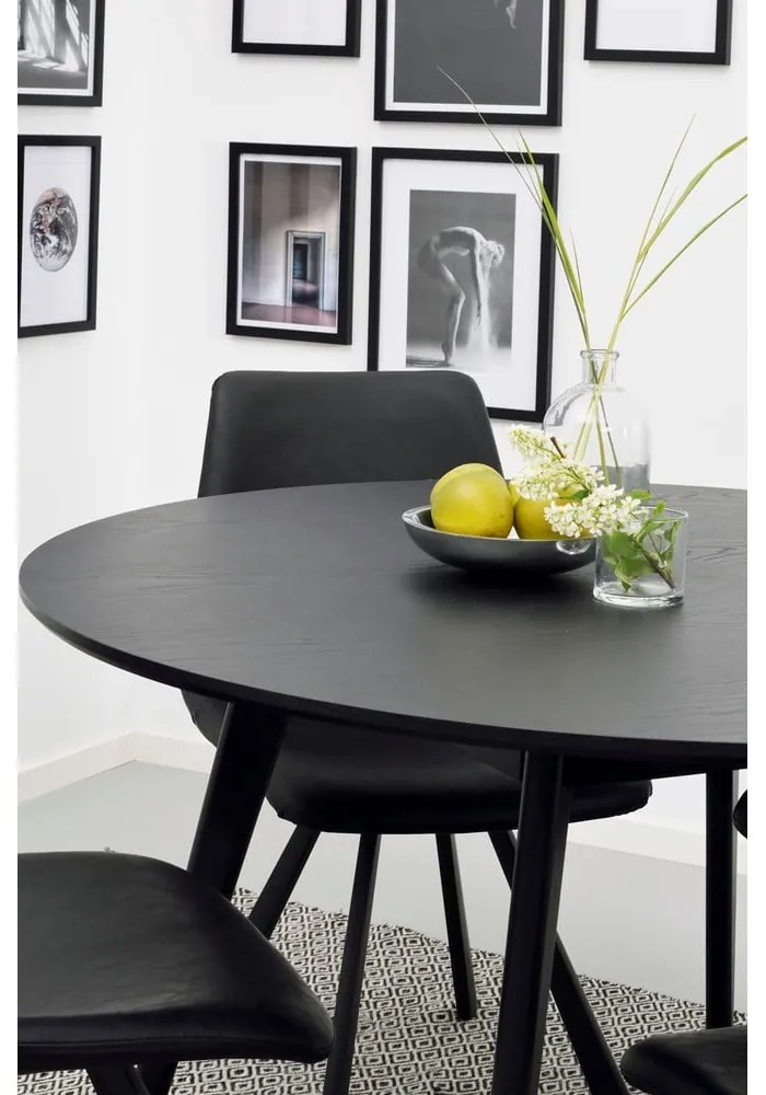 Черна маса за хранене , ∅ 115 cm YuRAi - Rowico