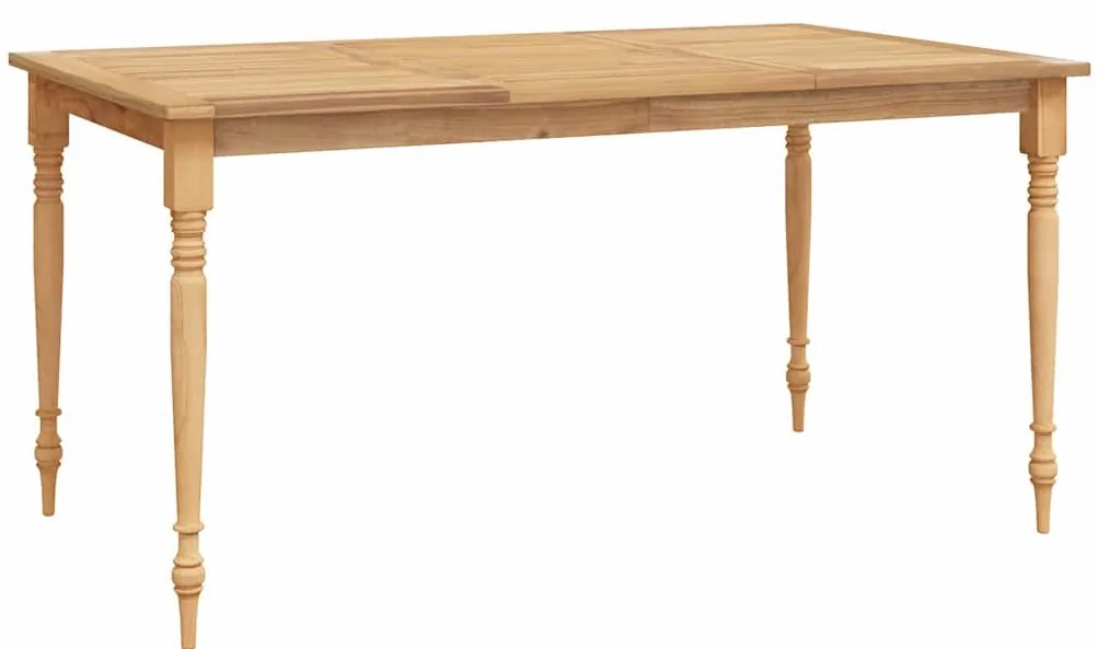363254 vidaXL Маса Батавия, 85x85x75 см, тиково дърво масив