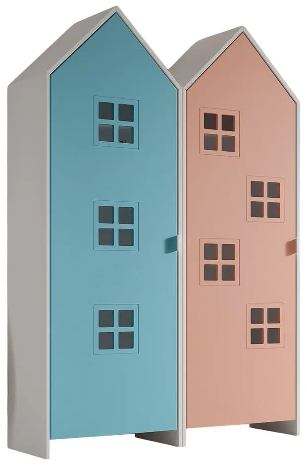 Светлосин и розов детски гардероб 115x171,5x37 cm Casami – Vipack