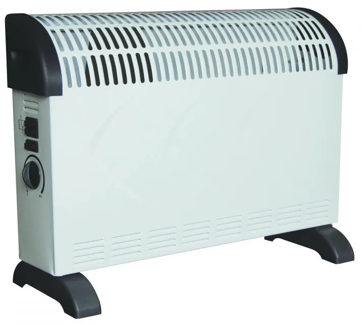 Конвектор за под ELITE CH-1391, 2000W, 22 м2, Турбо вентилатор, 3 степени, Регулируем термостат, Бял