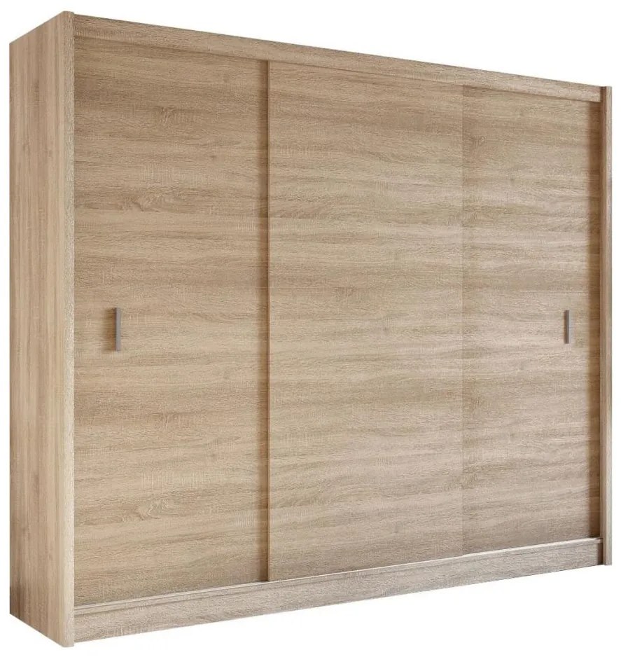 Гардероб с плъзгащи врати SAPHIRA 250x215 см, дъб сонома